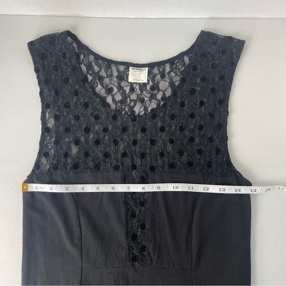 Intimately Free People Black Sleeveless Polka Dot Floral Lace Tunic - Picture 7 of 10